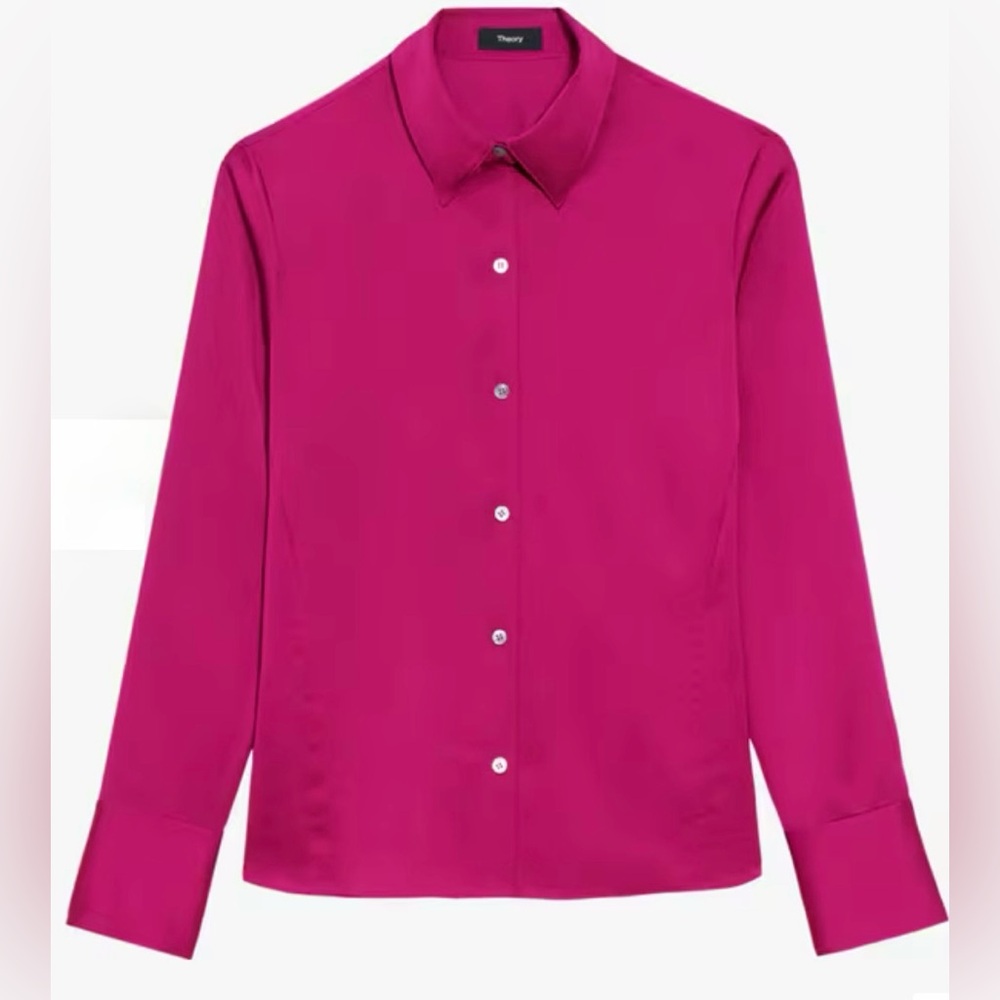 Theory Satin Perfect Fitted Shirt